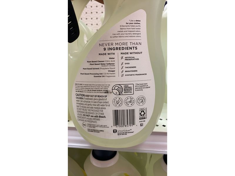 9 Elements Purifying Softener Eucalyptus Scent, 67 fl oz/1.98 L