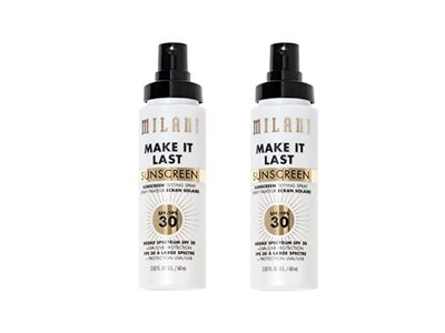 Milani Make It Last Sunscreen Setting Spray, SPF 30, 2.02 fl oz/60 mL, Pack Of 2