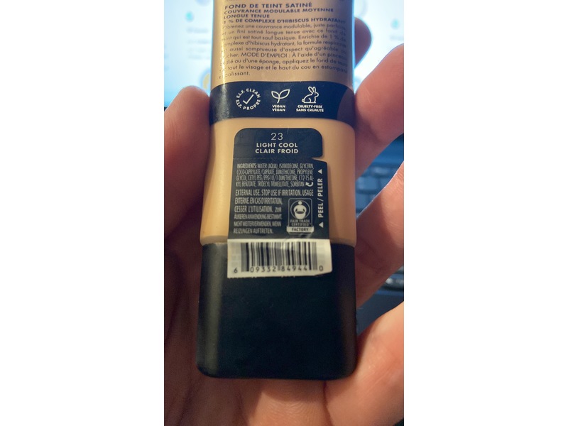 e.l.f. Soft Glam Satin Foundation, 23 Light Cool, 1 fl oz/30 mL