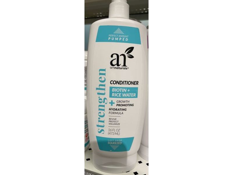 Artnaturals Strengthen + Growth Promoting Conditioner, Biotin + Rice, 16 fl oz/473 mL