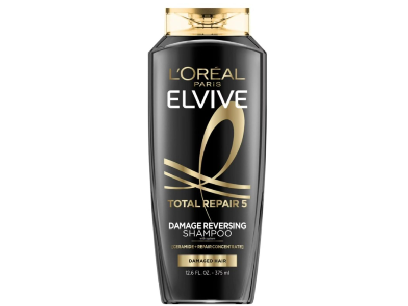 L'Oreal Paris Elvive Total Repair 5 Damage Reversing Shampoo, Ceramide + Repair Concentrate, 12.6 fl oz/375 mL, Pack Of 2