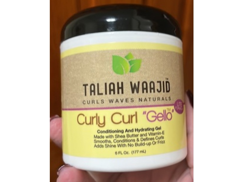 Taliah Waajid Curly Curl Gello Conditioning And Hydrating Gel, Shea Butter, Vitamin E, 6 fl oz/177 mL