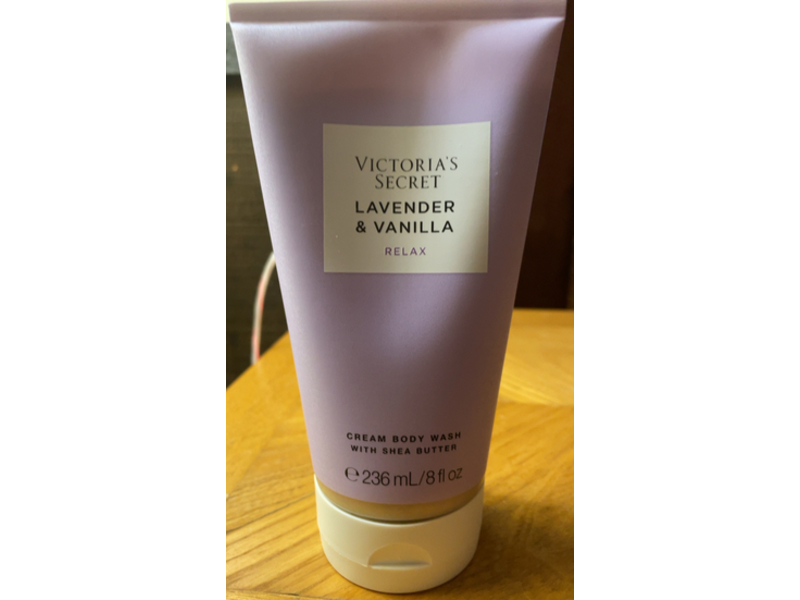 Victoria's Secret Lavender & Vanilla Relax Cream Body Wash, Shea Butter, 8 fl oz/236 mL