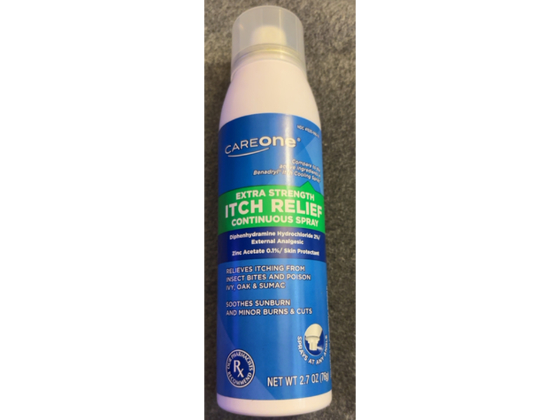 CareOne Extra Strength Itch Relief Continuous Spray, 2.7 oz/76 g