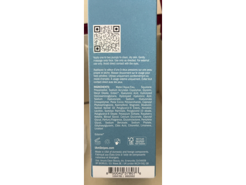 Stripes The Power Move Hydrating Facial Serum, 1 fl oz/30 mL