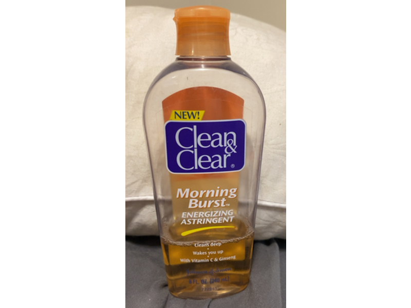 Clean & Clear Morning Burst Energizing Astringent Deep Cleanse, Vitamin C & Ginseng, 8 fl oz/240 mL