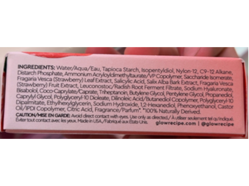 Glow Recipe Strawberry BHA Pore-Smooth Blur Drops Serum , 1 fl oz/30 mL