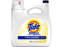 Tide Simply Free & Sensitive, Unscented, 182 fl oz/5.38 L, 138 Loads - thumbnail 1