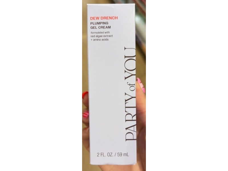 Party Of You Dew Drench Plumping Gel Cream, Red Algae Extract + Amino Acids, 2 fl oz/50 mL