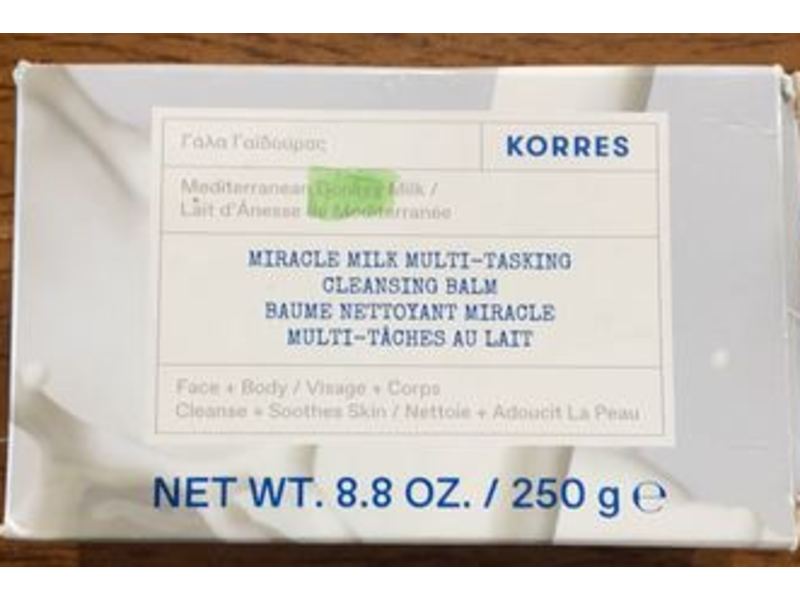 Korres Miracle Milk Multi-Tasking Cleansing Balm, Mediterranean Donkey Milk, 8.8 oz/250 g