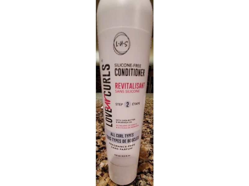 LUS Love UR Curls Silicone-Free Revitalisant Conditioner with Shea Butter and Moringa Oil, Fragrance-Free, 8.5 fl oz (250 mL)