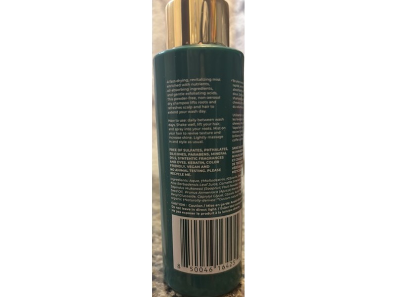 Shaz & Kiks Dry Shampoo Mist, Rice + Chai, 4 fl oz/120 mL