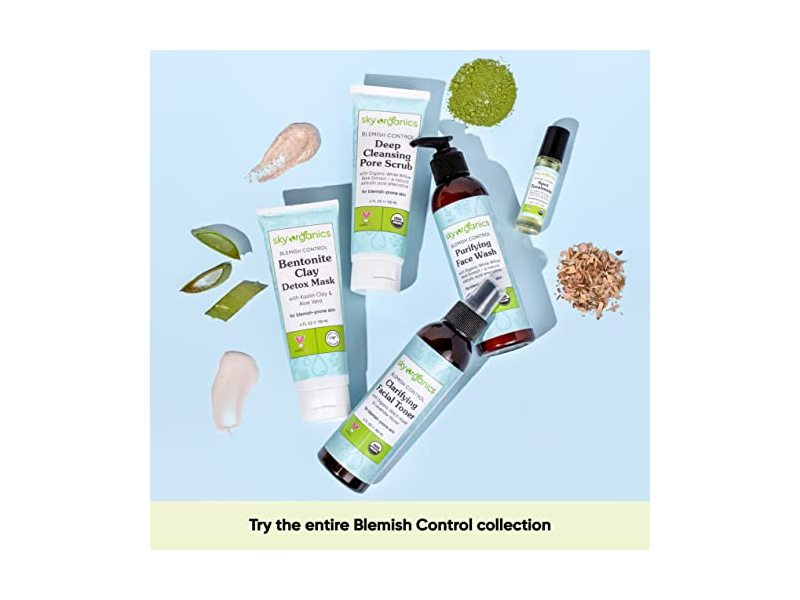 Sky Organics Blemish Control Purifying Face Wash, 6 fl oz/177 mL