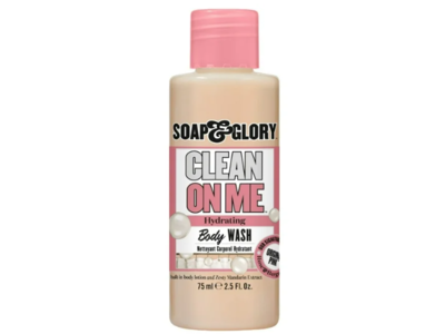 Soap & Glory Clean On Me Original Pink Hydrating Body Wash, Rose & Bergamot, 2.5 fl oz/75 mL