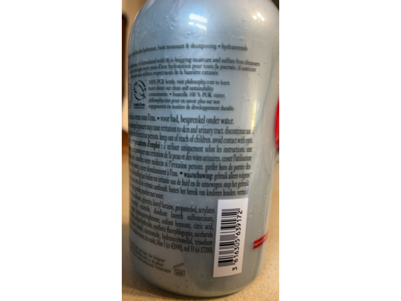 Philosophy Hydrating Shower Gel, Snow Angel, 16 fl oz/480 mL