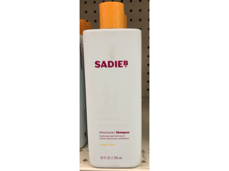 SadieB Adventurer Shampoo, Peach Citrus, 10 fl oz/296 mL