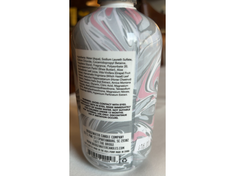 Bridgewater Candle Company Liquid Hand Soap, Sweet Grace, 12 fl oz/355 mL