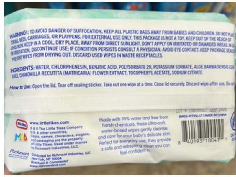 Little Tikes Hydropurre Extra Gentle Baby Wipes, Fragrance Free, 72 Count