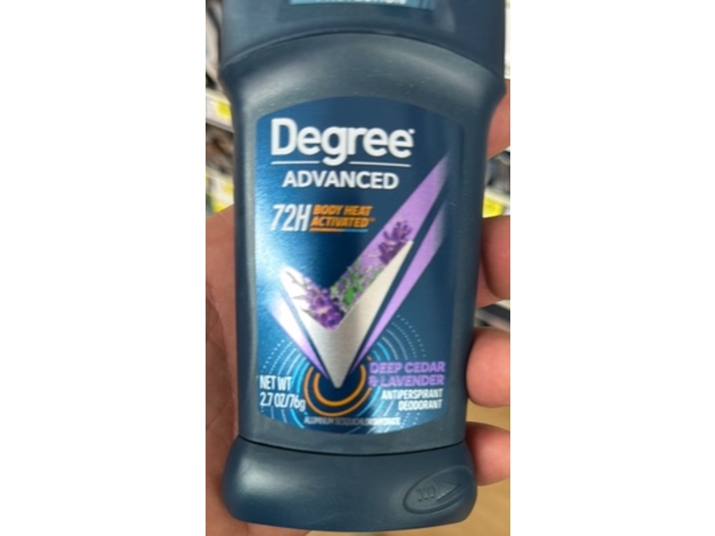 Degree Advanced Antiperspirant Deodorant, Deep Cedar & Lavender, 2.7 oz/76 g