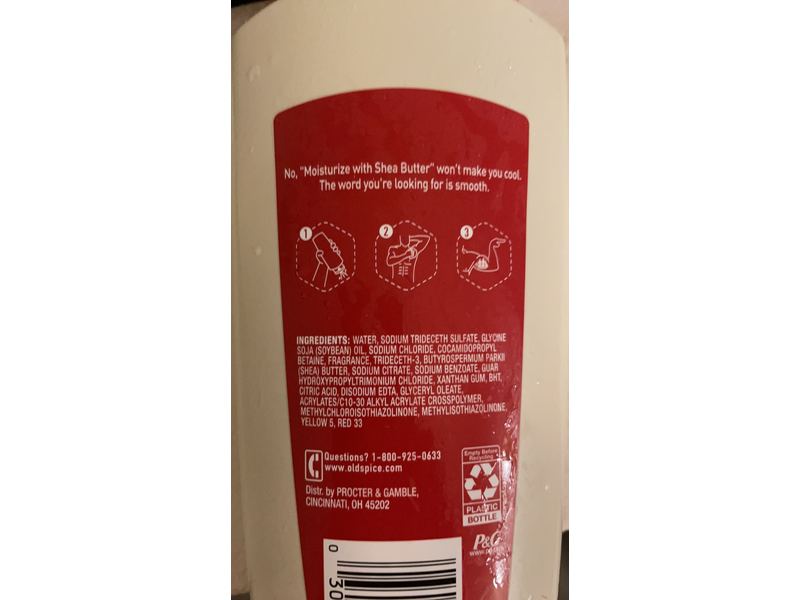 Old Spice Moisturize Body Wash, Shea Butter, 18 fl oz/532 mL
