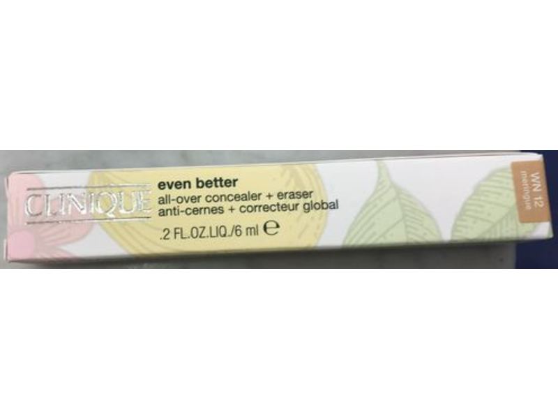 Clinique Even Better All-Over Concealer + Eraser, WN 12 Meringue, 0.2 fl oz/6 mL
