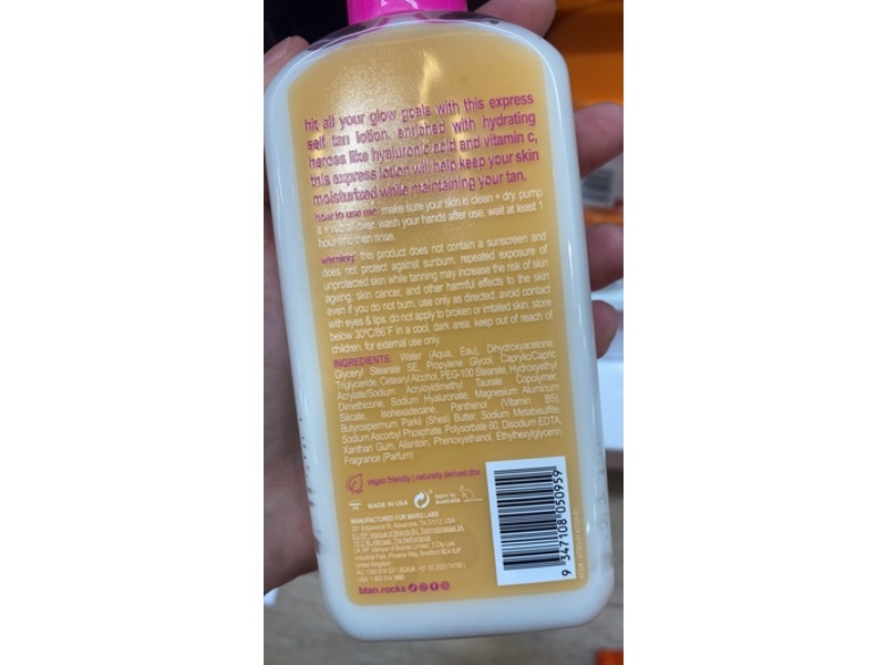 b.tan Glow Your Own Way 1 Hour Express Darkest Self Tan Lotion, 8 fl oz/236 mL