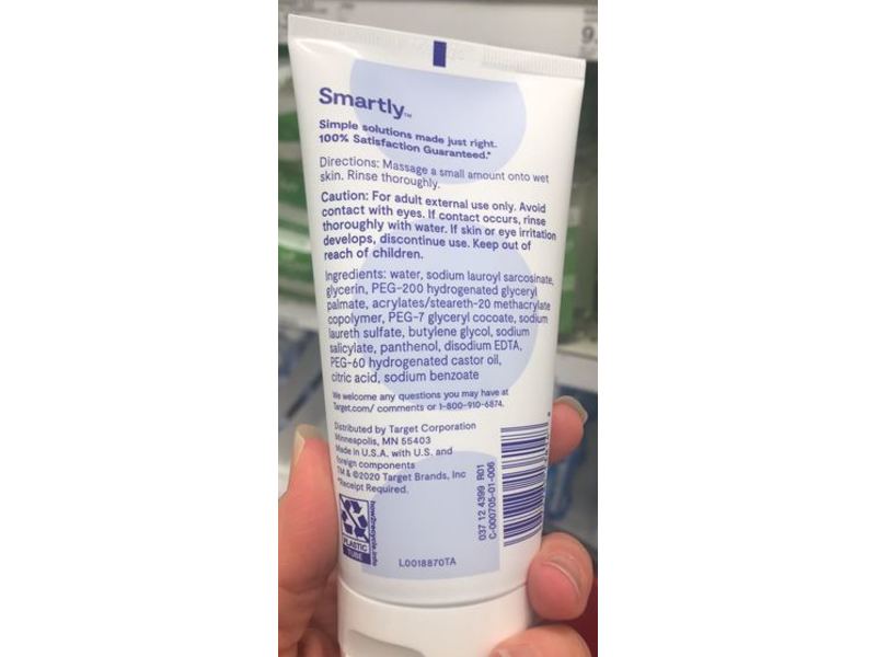 Smartly Gentle Facial Cleanser, Unscented, 5 fl oz/148 mL