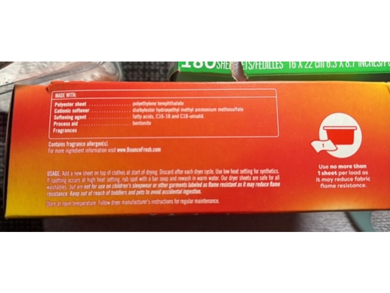 Bounce Intense Dryer Sheet, Vibrant Fresh, 30 Count