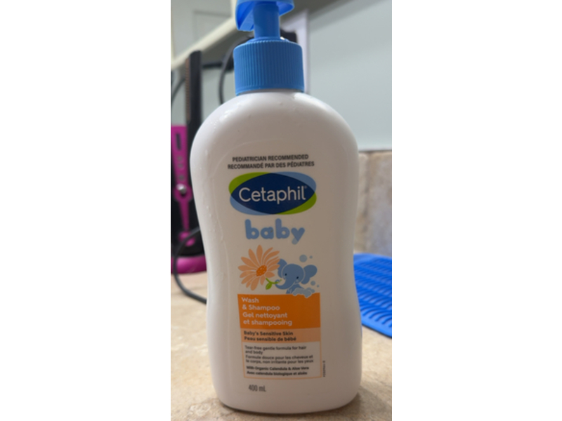 Cetaphil Baby Wash & Shampoo, Organic Calendula & Aloe Vera, 400 mL
