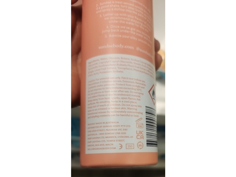 Sundae Whipped Shower Foam Body Wash, Strawberries & Cream, 8.9 fl oz/265mL