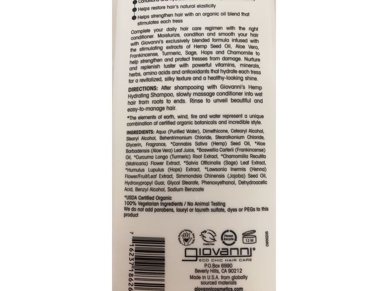 Giovanni Hemp Hydrating Conditioner, 24 fl oz/710 mL