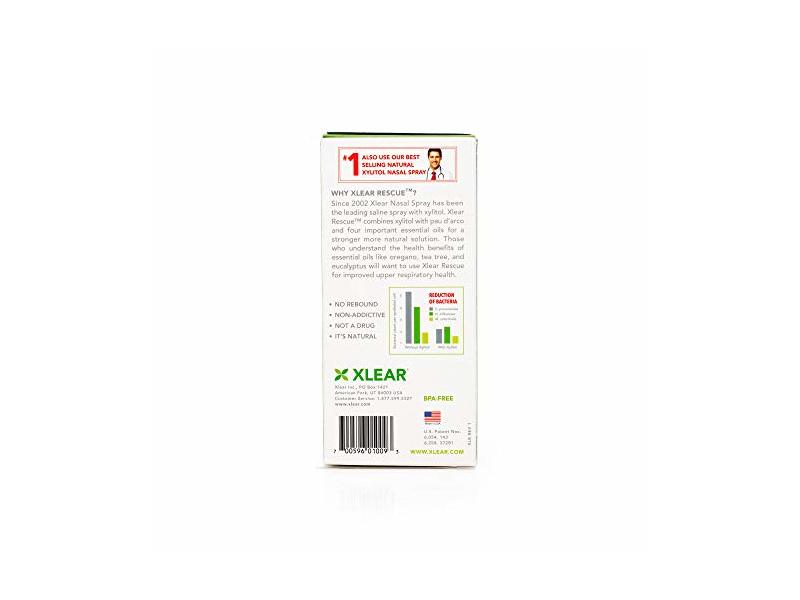 Xlear Rescue Nasal Spray with Xylitol, 1.5 fl oz (Pack of 4)