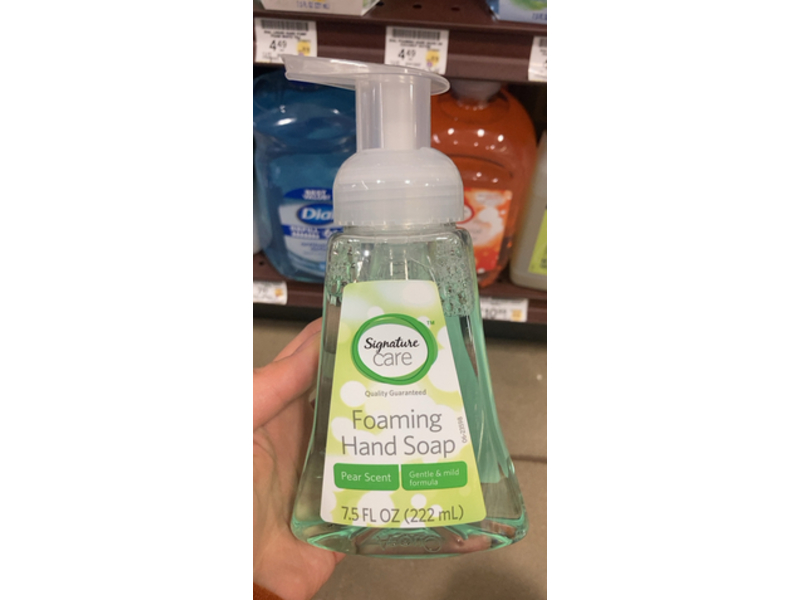 Signature Care Foaming Hand Soap, Pear Scent, 7.5 oz/222 mL