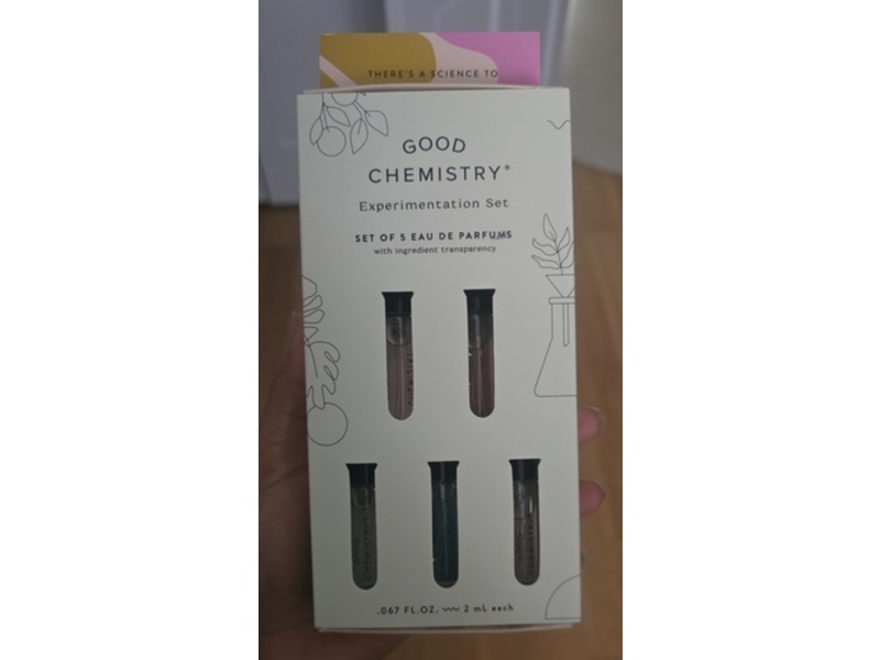 Good Chemistry Eay De Parfums Set, Queen Bee + Coffee Cloud + Pink Palm + Unknown Legend + Coco Blush, 0.67 fl oz/2 mL
