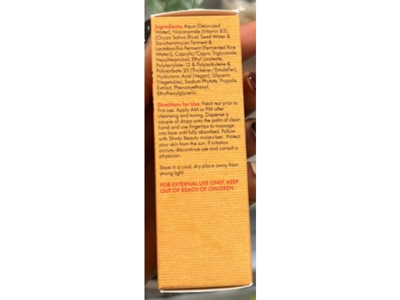 Shinbi Beauty Rice Bright Serum, Dark Sport Corrector, 1 fl oz/30 mL