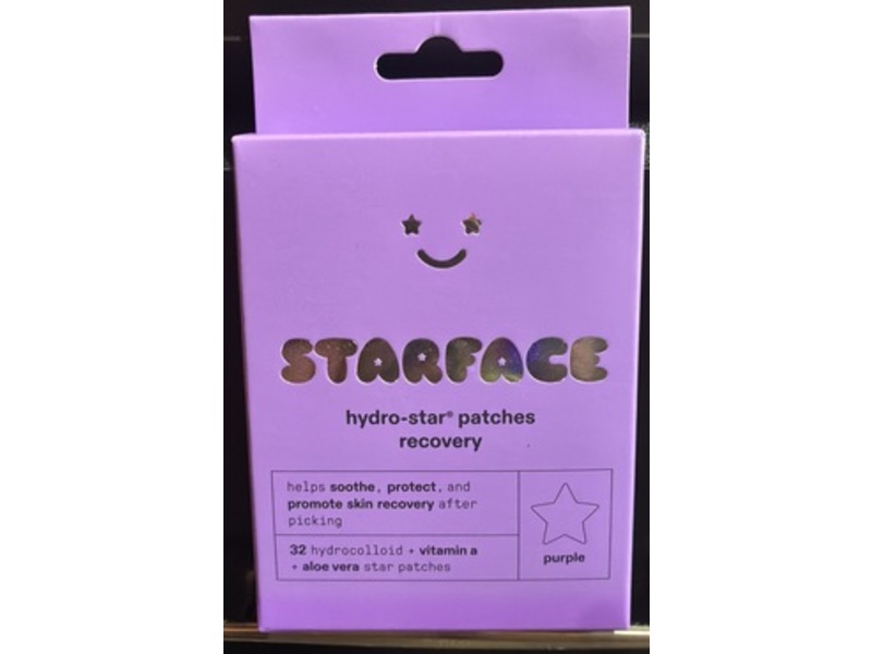 StarFace Hydro-Star Patches Recovery, Purple, 32 Count