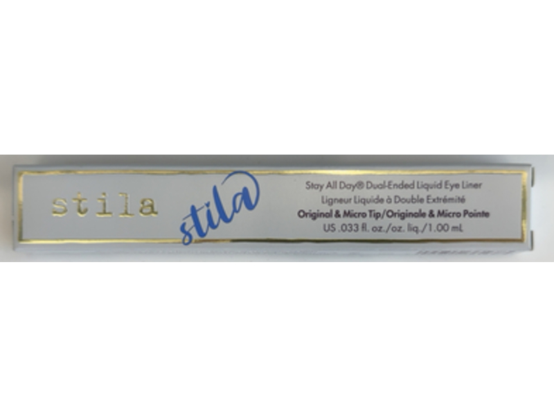 Stila Stay All Day Dual Ended Liquid Eyeliner, Midnight, 0.033 fl oz/1.00 mL