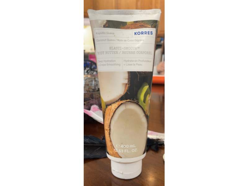Korres Elasti-Smooth Body Butter, Coconut Guava, 13.53 fl oz/400 mL