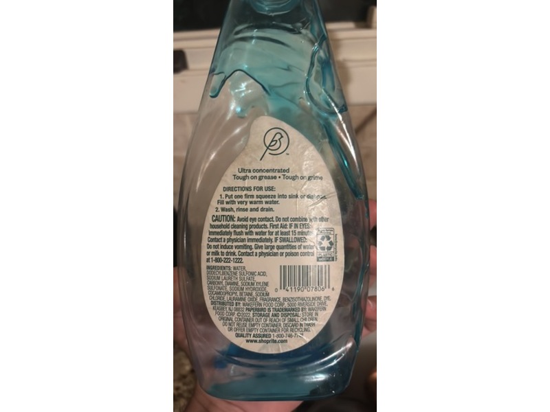 Shoprite Paperbird Dish Soap, Original, 24 fl oz/709 mL
