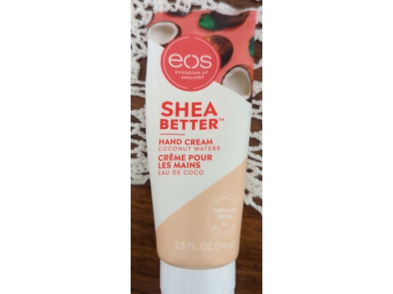 Eos Shea Better Hand Cream, Coconut Waters, 2.5 fl oz/74 mL