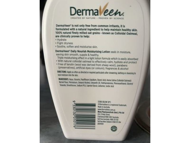 DermaVeen Moisturising Lotion, Daily Nourish, 500 mL