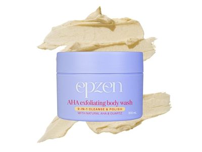 Epzen 2-In-1 Cleanse & Polish AHA Exfoliating Body Wash, 6.76 fl oz/200 mL
