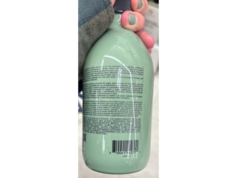 Luseta Rosemary Mint Complex Strengthening Shampoo, Rosemary, Peppermint, Biotin & Argan Oil, 16.9 fl oz/500 mL