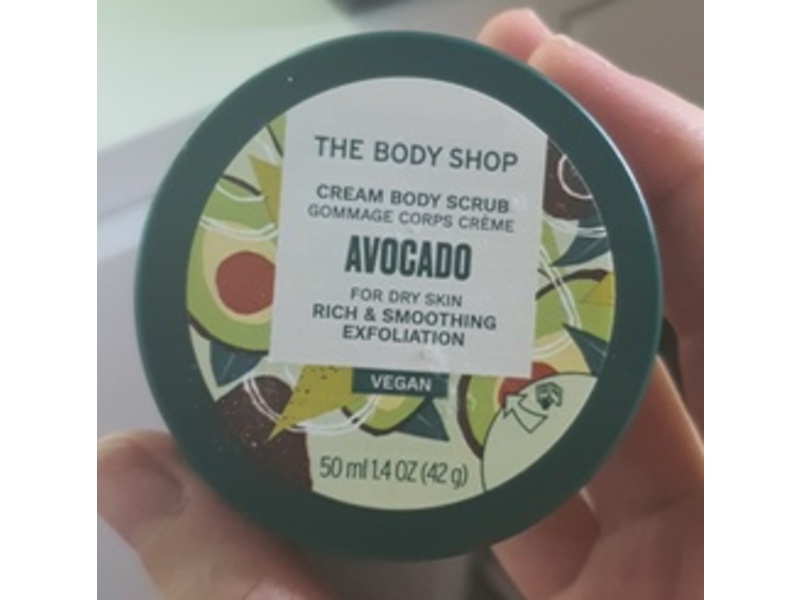 The Body Shop Cream Body Scrub, Avocado, 1.4 oz/42 g