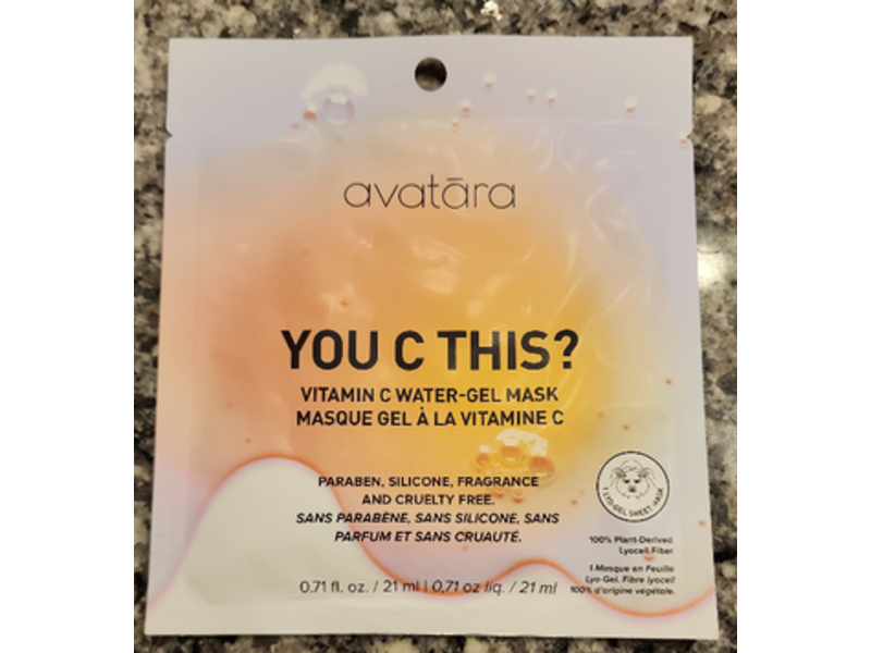 Avatara You C This? Water - Gel Mask, Vitamin C, 0.71 fl oz/21 mL