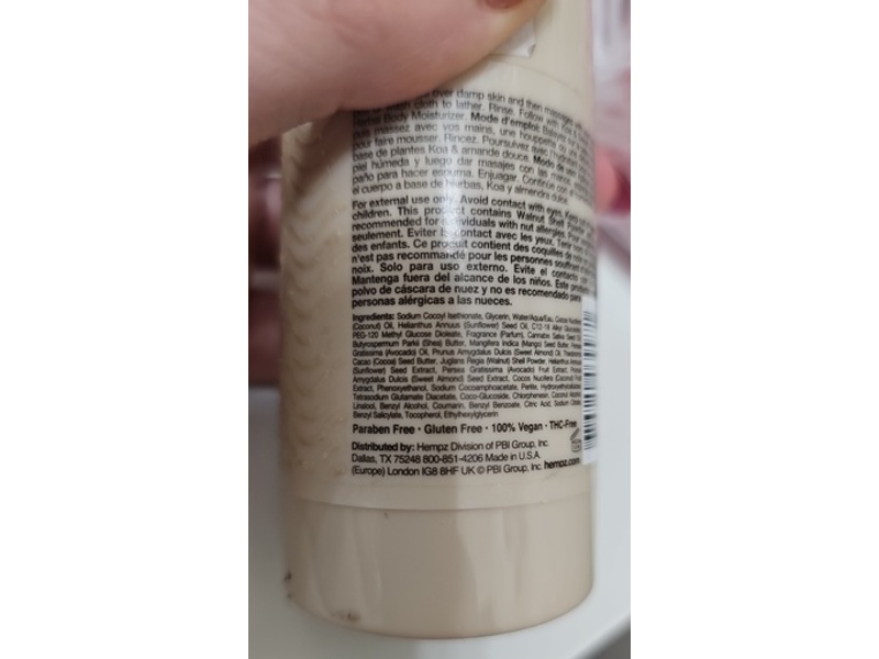 Hempz Beauty Smoothing Herbal Cleansing Stick, Koa & Sweet Almond, 2.7 fl oz/76 g