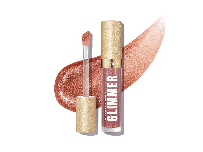 Revlon Super Lustrous Glimmer Gloss, 005 Glazed Almond, 0.13 fl oz/3.8 mL
