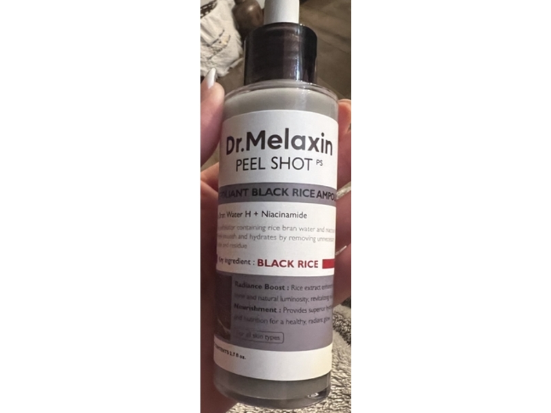 Dr. Melaxin Peel Shot Exfoliant Black Ampoule, 2.7 fl oz/80 mL