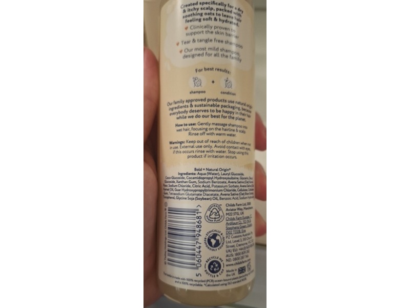 Child's Farm Oat Derma Shampoo, 250 mL