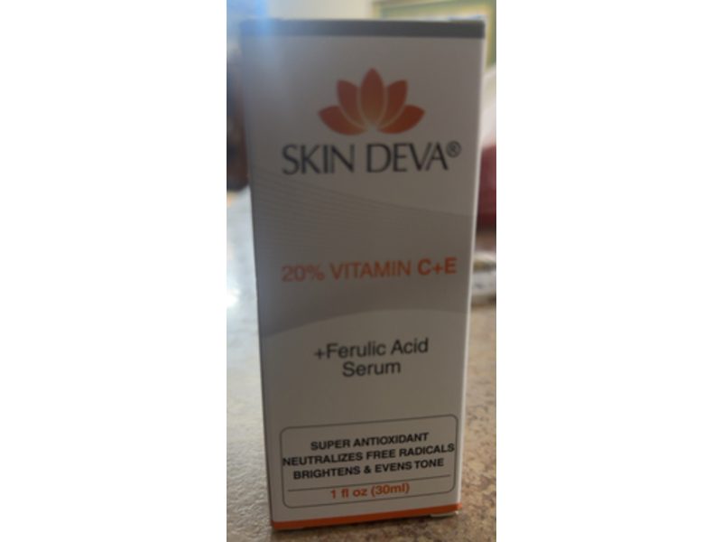Skin Deva Ferulic Acid Serum, 20% Vitamin C+E, 1 fl oz/30 mL